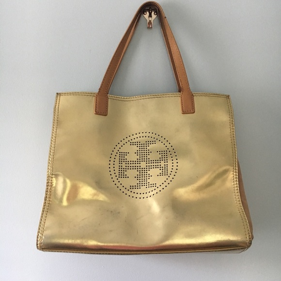 Tory Burch Handbags - Tory Burch Gold Handbag/Purse